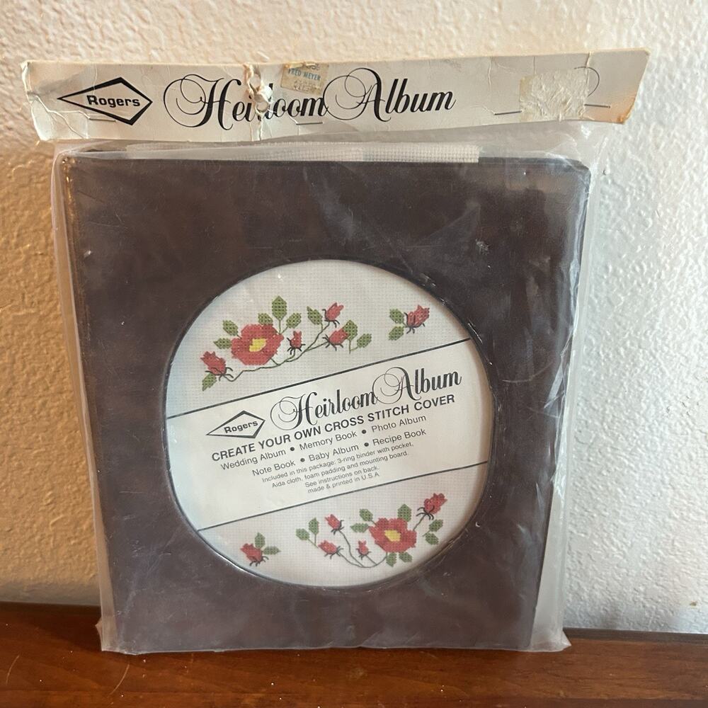 ROGERS "HEIRLOOM ALBUM" Cross Stitch Your Own Cover NEW 3-ring Binder Sealed